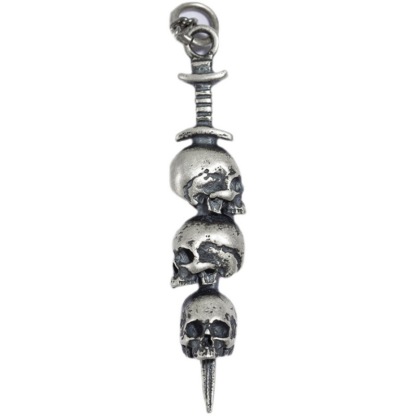 Chiba punk style silver pendant necklace