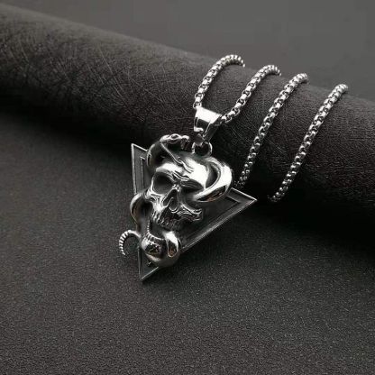 Vintage Skull and Snake Necklace