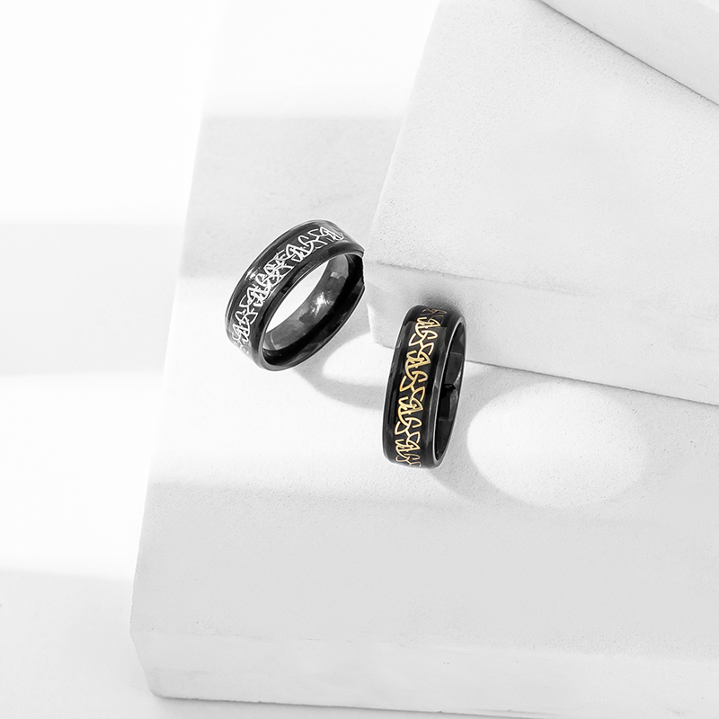 Viking Celtic Knot Carbon Fiber Ring