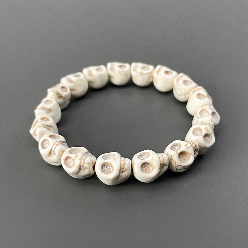 Turquoise Cracked Skull Bracelet