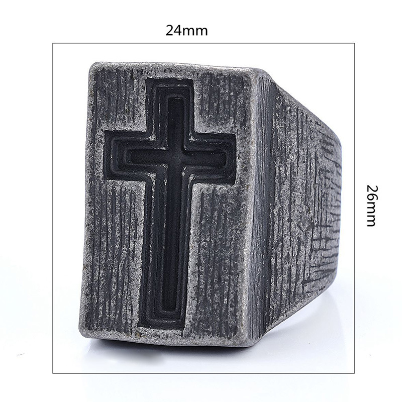 Vintage Heavy Industry Cross Ring