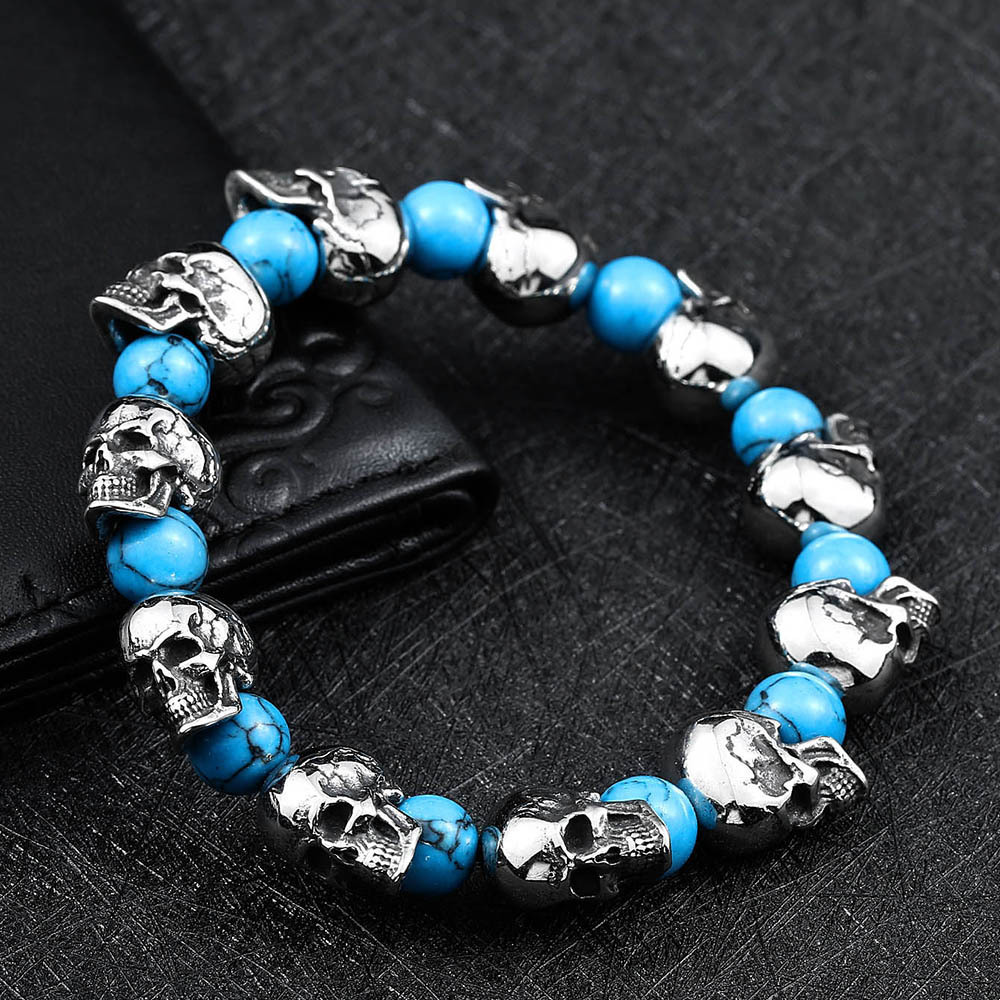 Turquoise Skull Bracelet