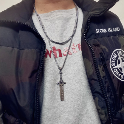 Viking King Broken Sword Necklace