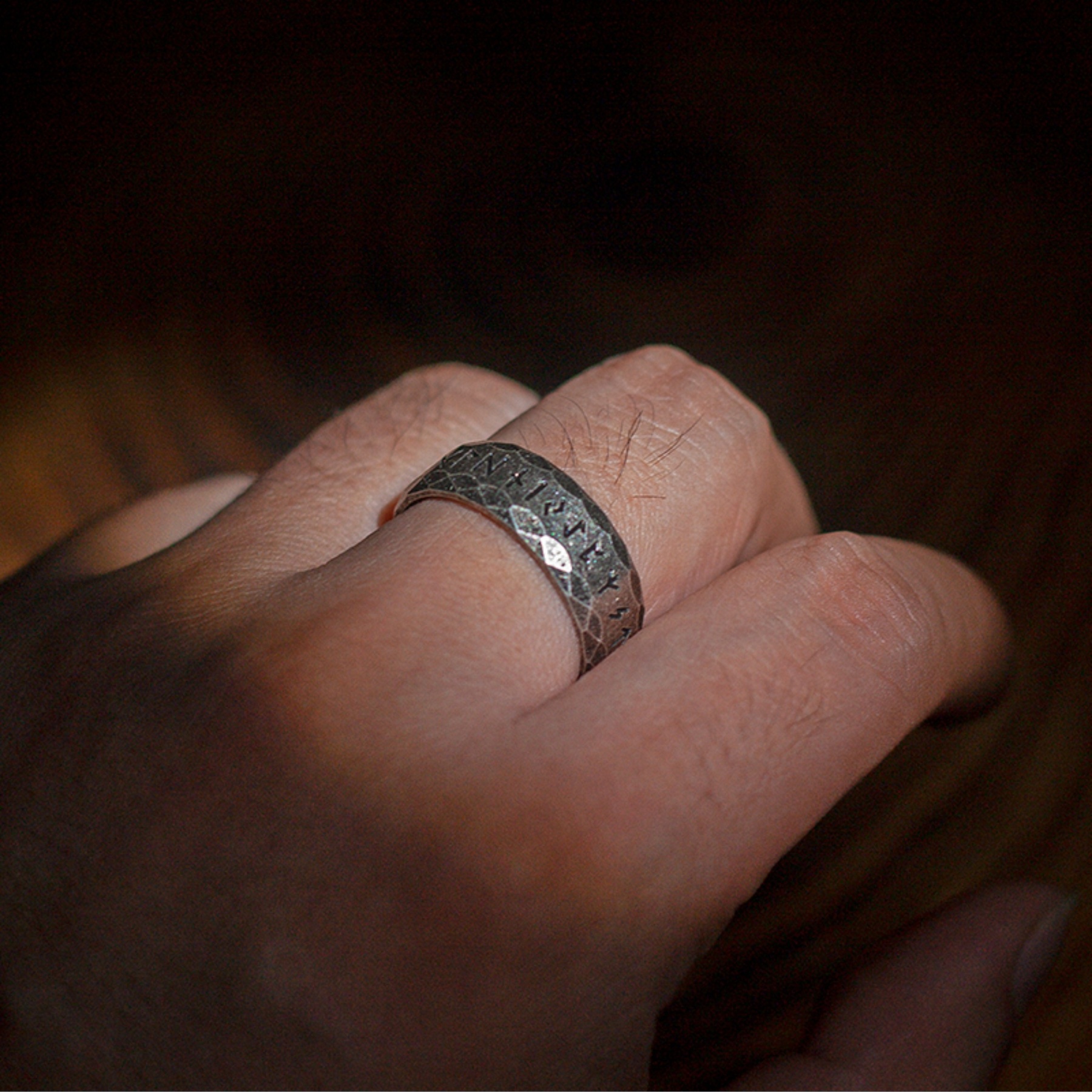 复古维京符文戒指