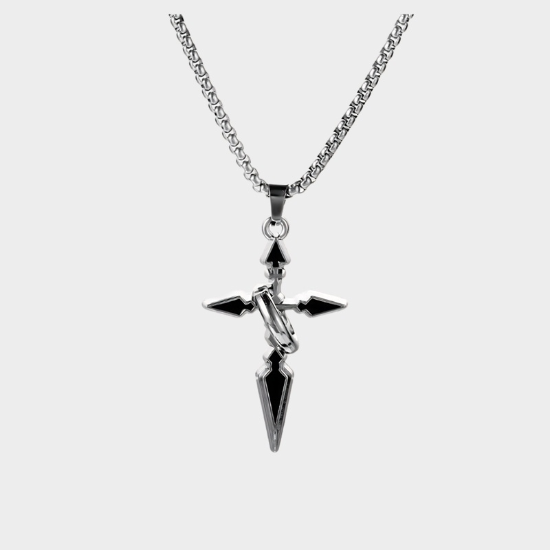 Ring Wrap Cross Necklace