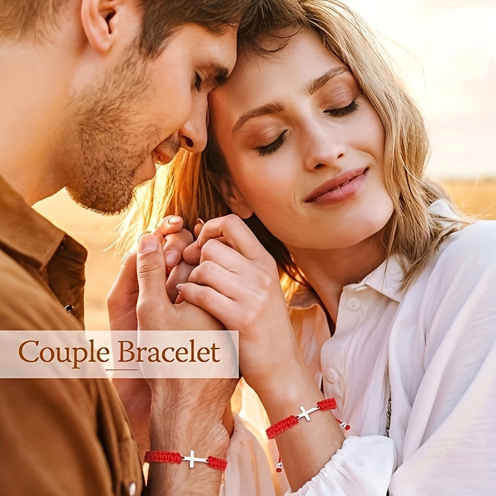 Braided Rope Cross Bracelet