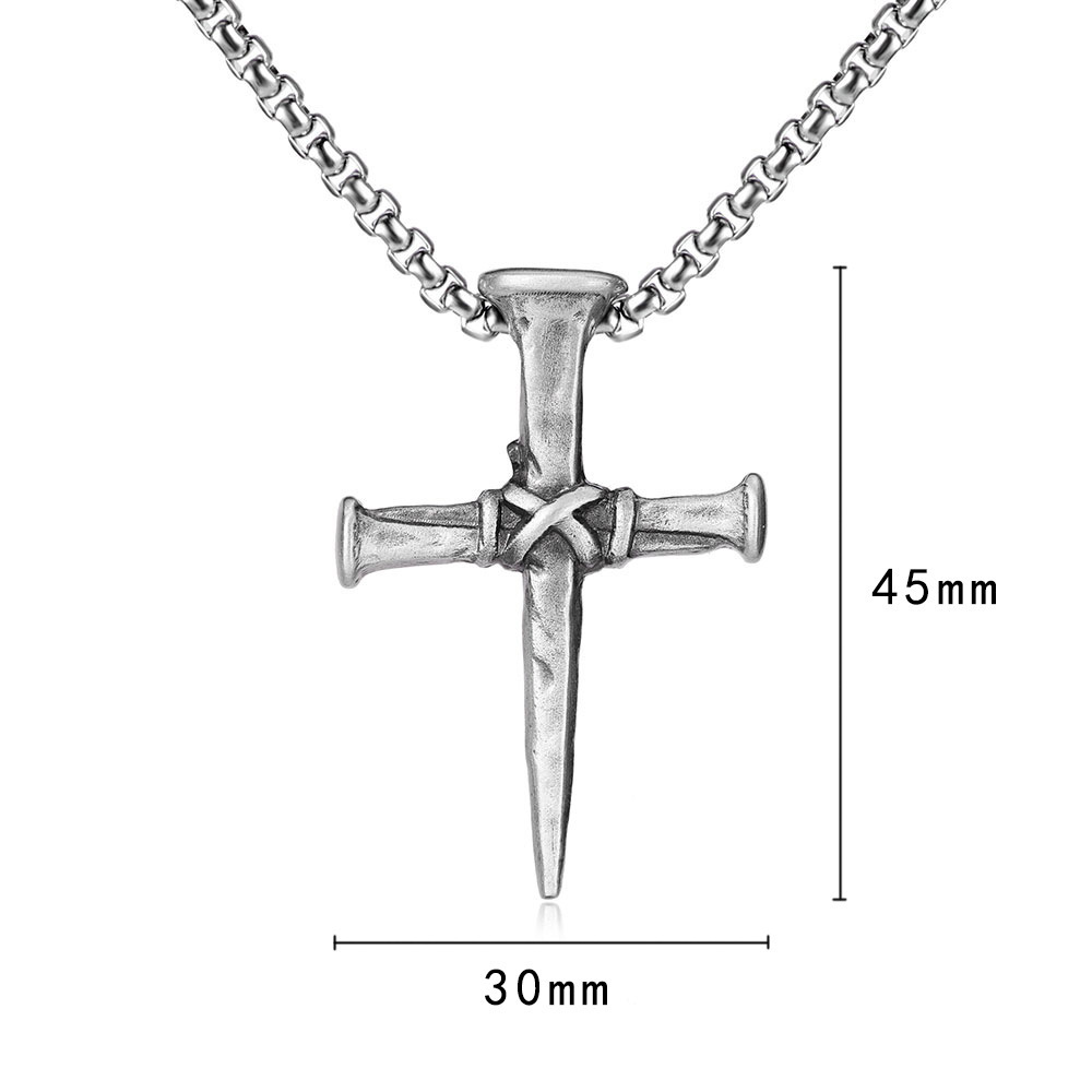 Wooden Stake Cross Necklace