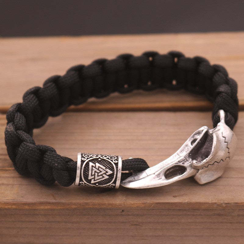 Raven Skull Paracord Bracelet