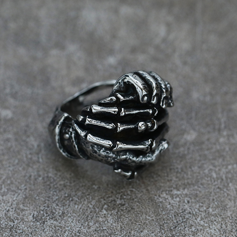 Skeleton Hand Bone Retro Punk Hip Hop Ring