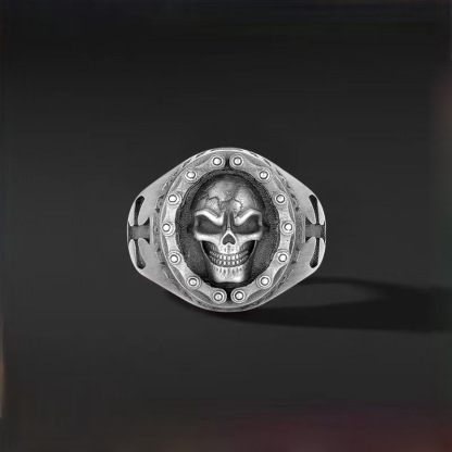 Skull personality high street ring