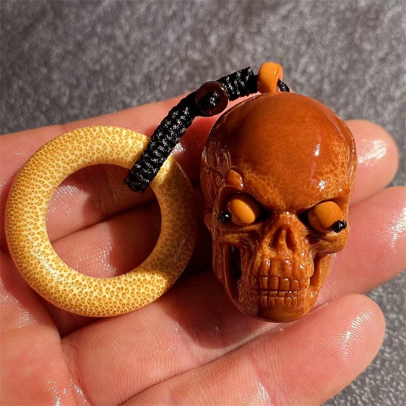 Hand-carved skull