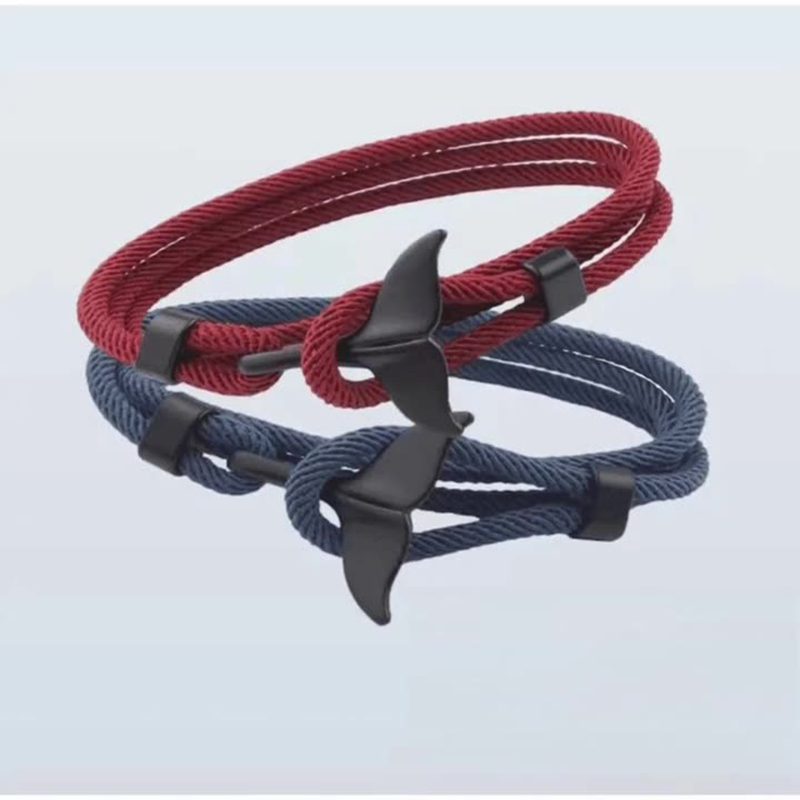 Whale Tail Bracelet Navy Bracelet