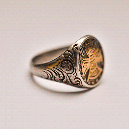 Golden Thunderbird Signet Ring