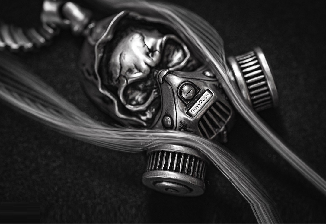 Retro biochemical skull pendant necklace