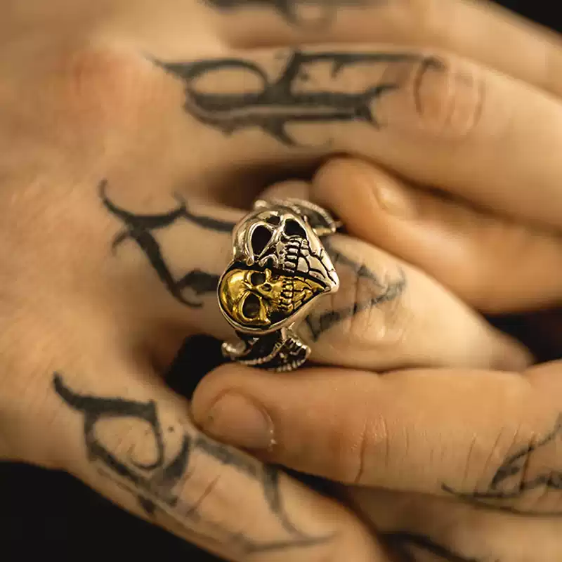 Yamagata Silver Bully Skull Ring