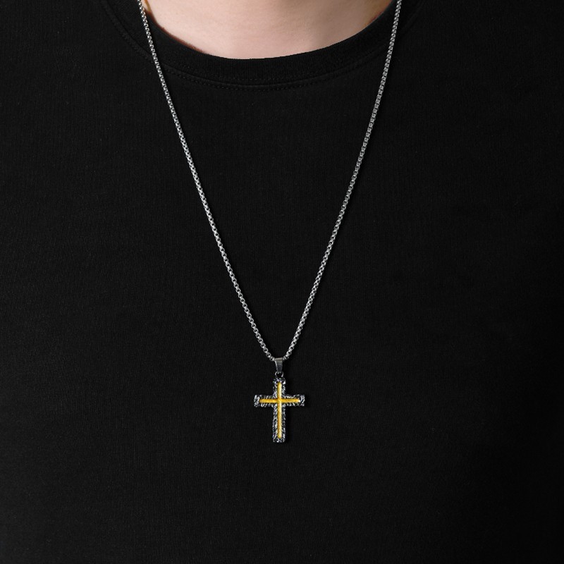 Lava Cross Necklace
