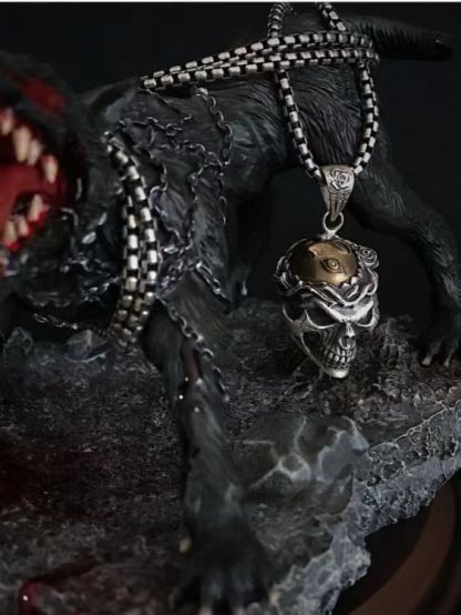 Skeleton Knight Pendant Necklace