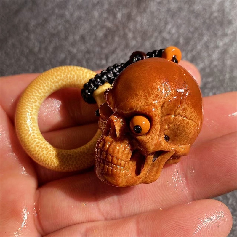 Hand-carved skull