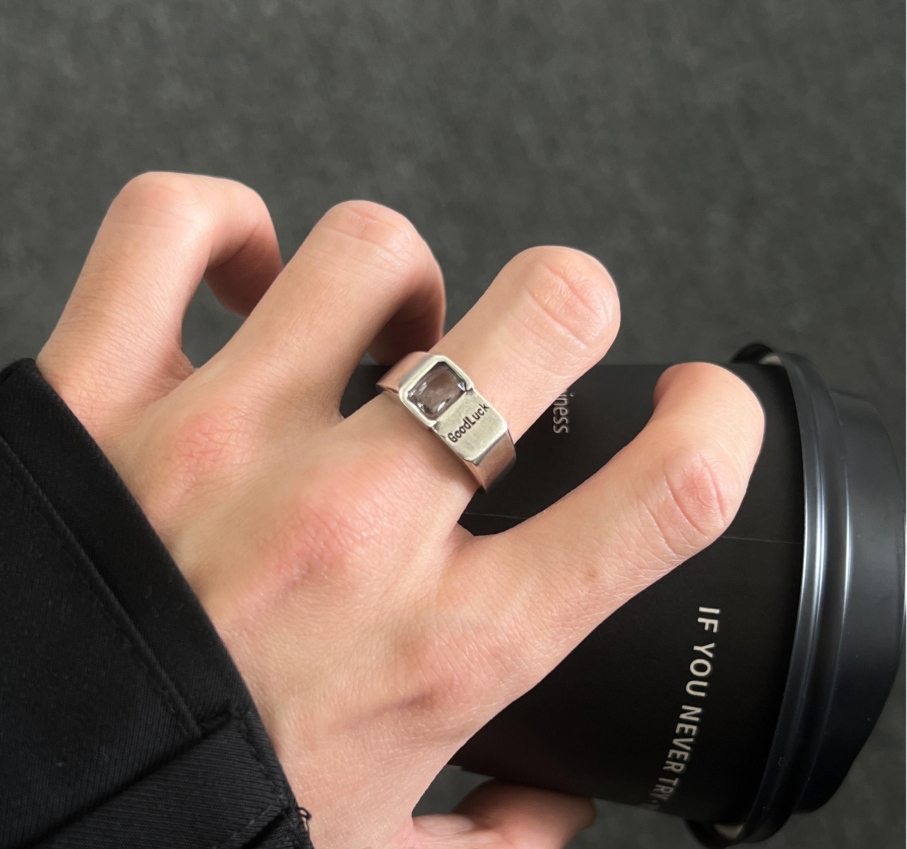 Square Diamond Lucky Ring