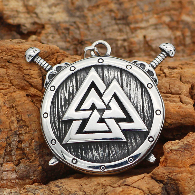 Viking Delta Rune Pendant Necklace