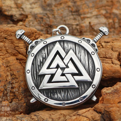 Viking Delta Rune Pendant Necklace