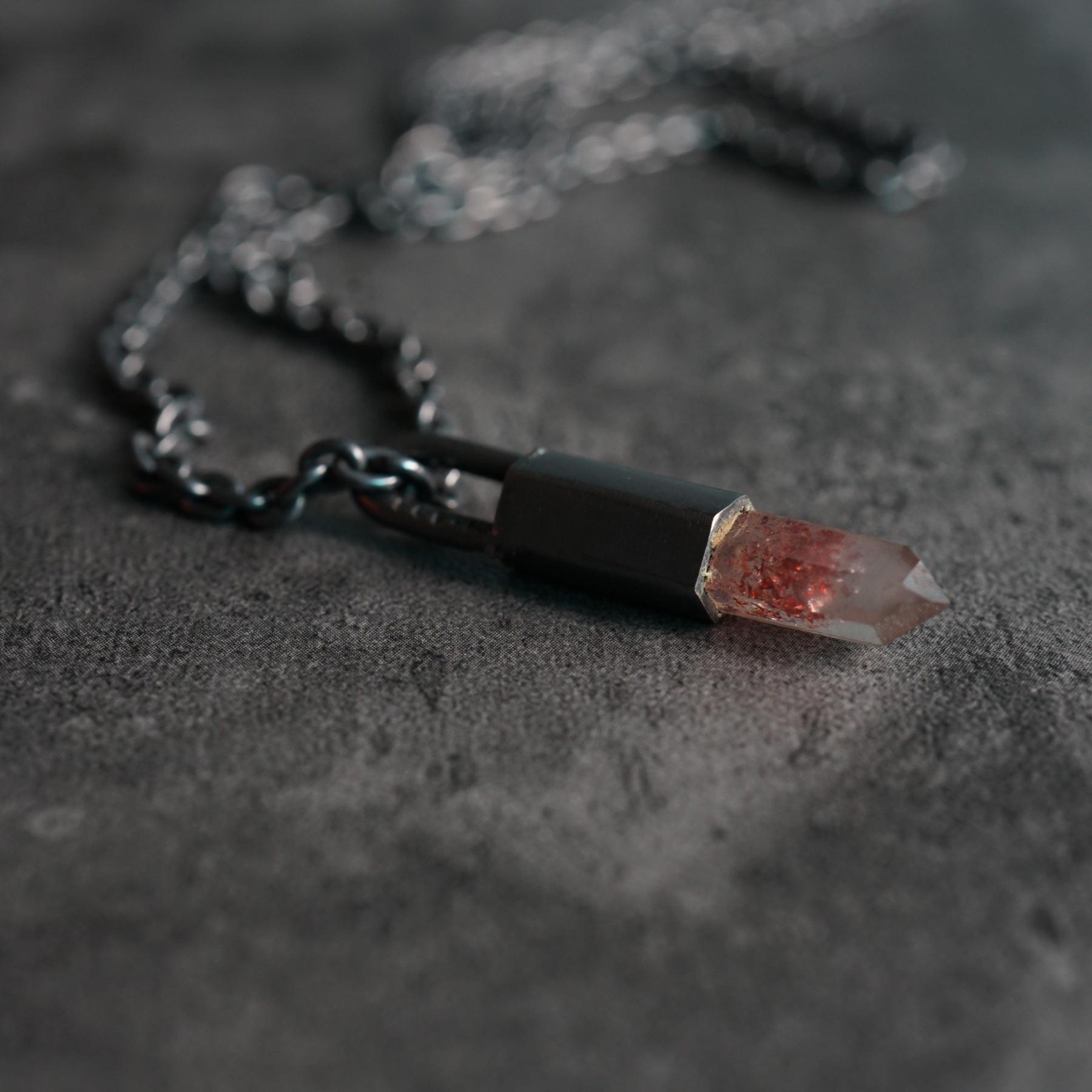 Crystal Rough Necklace - Viking Jewelry - Urcsilver