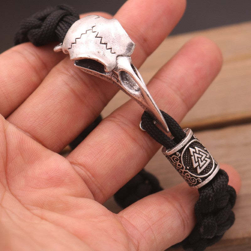 Raven Skull Paracord Bracelet