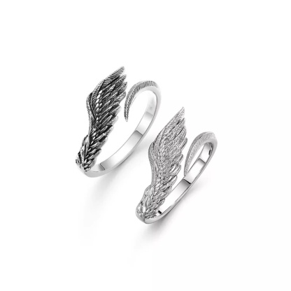 Vintage Sterling Silver Angel Wing Ring