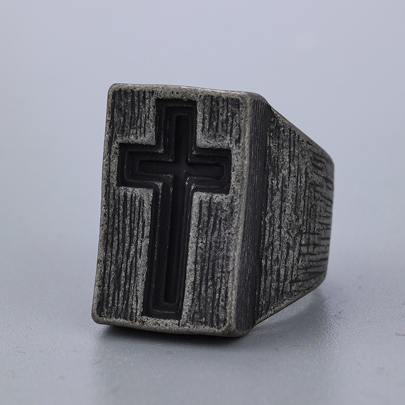 Vintage Heavy Industry Cross Ring