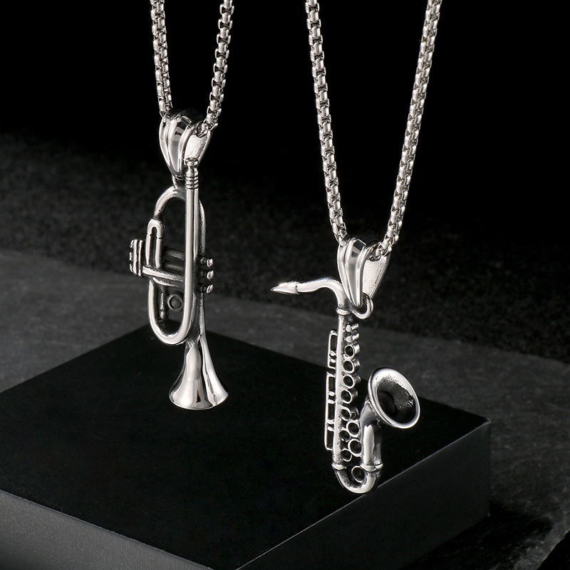 Rock instrument pendant necklace