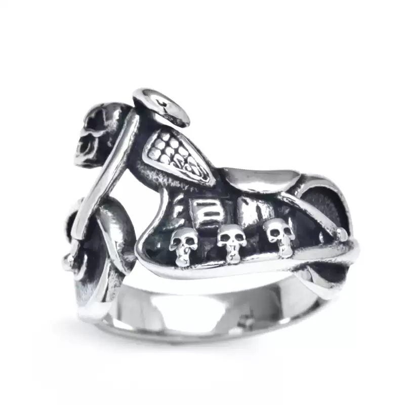 Skull Motorcycle Ring