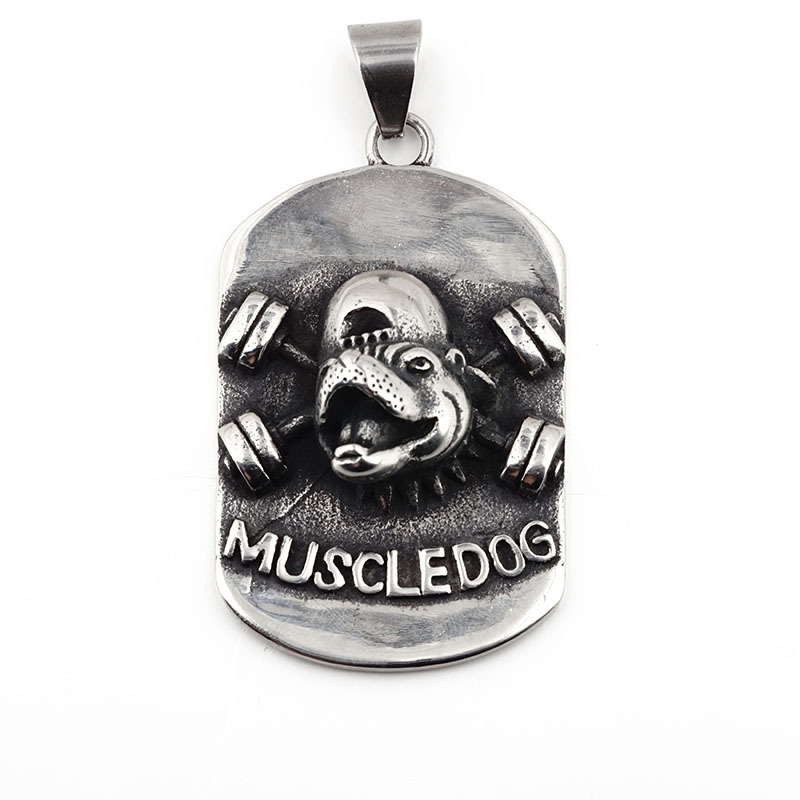 3D Sports Muscle Dog Necklace