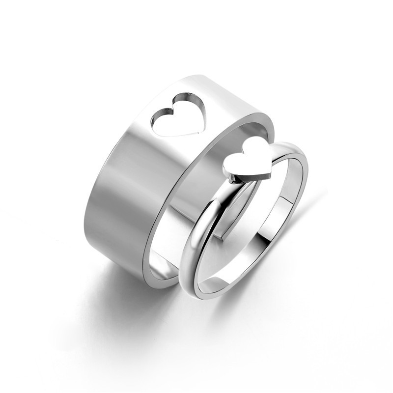 Love cross couple ring
