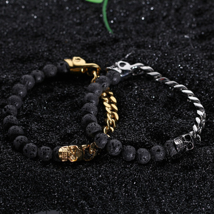 Sterling Silver Skull Bracelet