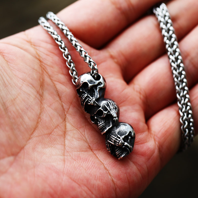 Punk Skull Pendant Necklace