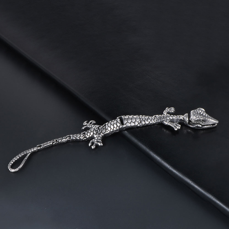 "Unyielding" Dark Alligator Wrap Bracelet