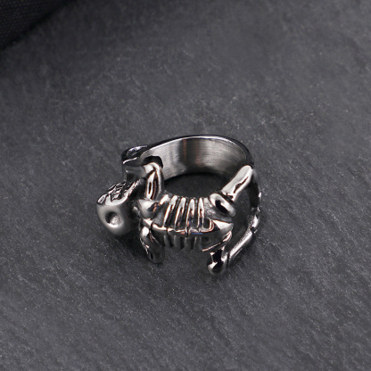 Vintage Dark Punk Skull Men's Ring