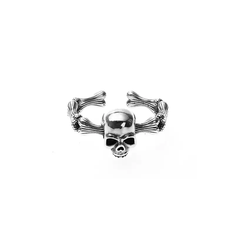 Silver skull ring hip hop men and women ring