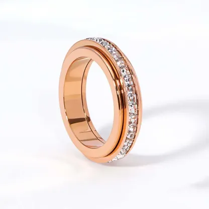 Rotatable diamond ring