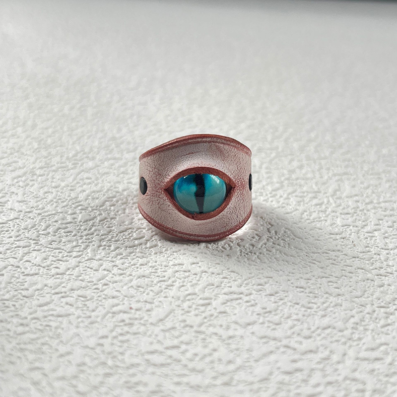 Parasitic leather eyeball handmade ring bracelet