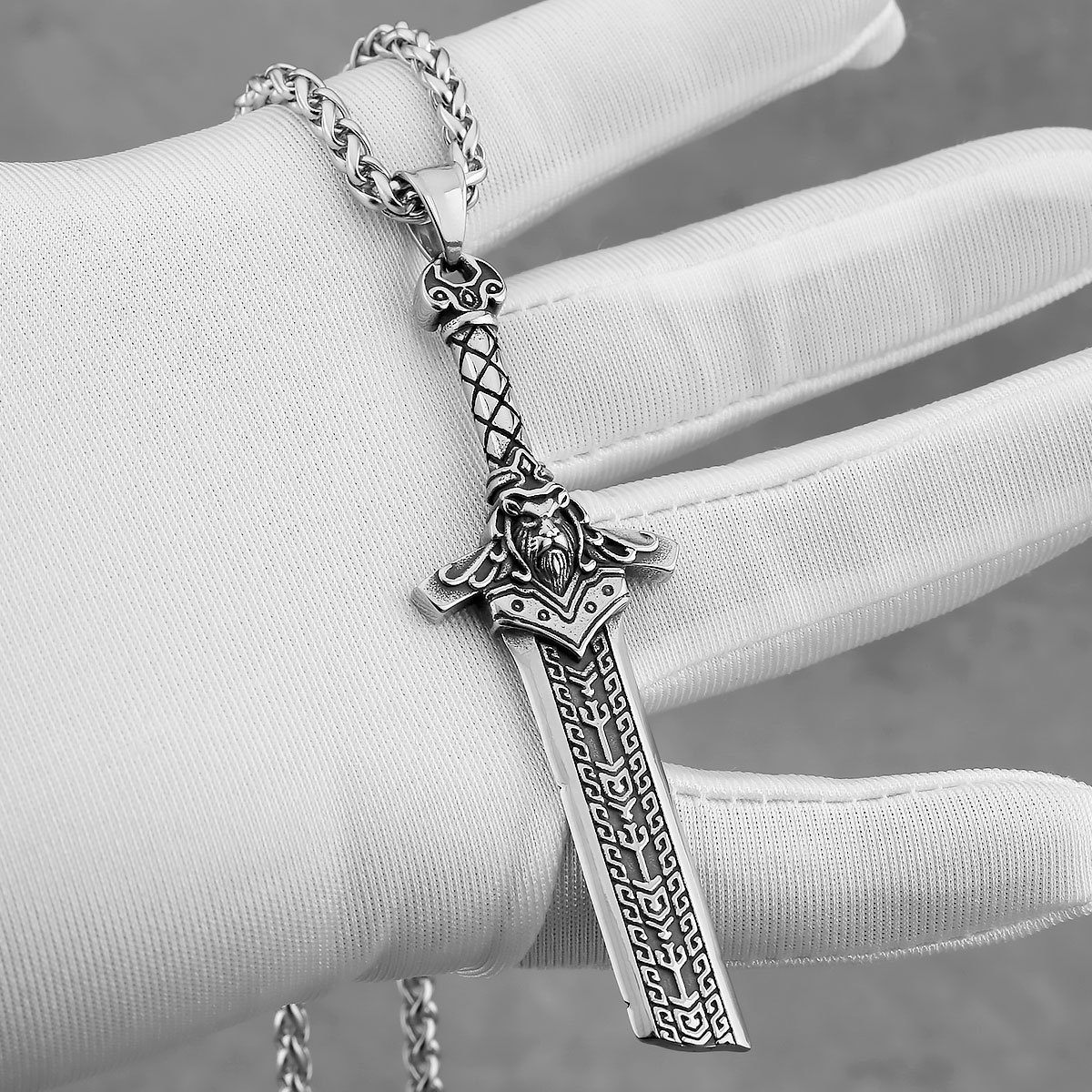 Viking King Broken Sword Necklace