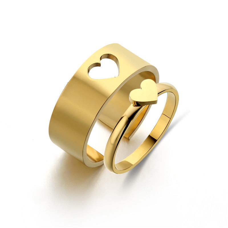 Love cross couple ring