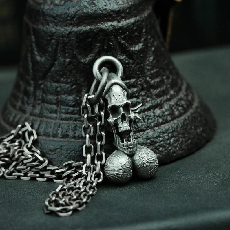 Mushroom Shape Skull Necklace