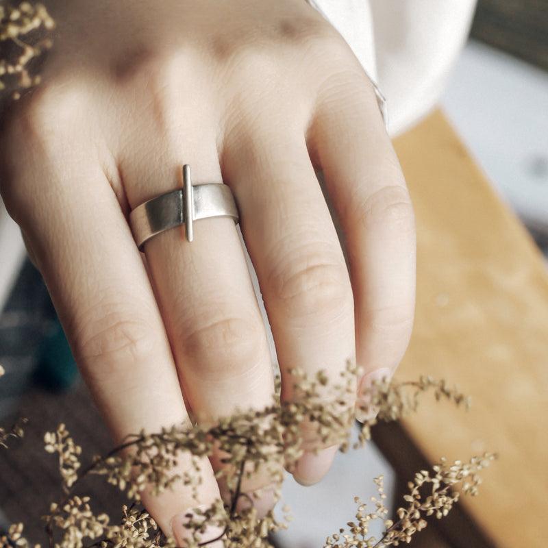 Vintage Frosted Textured Ring - Viking Jewelry - Urcsilver