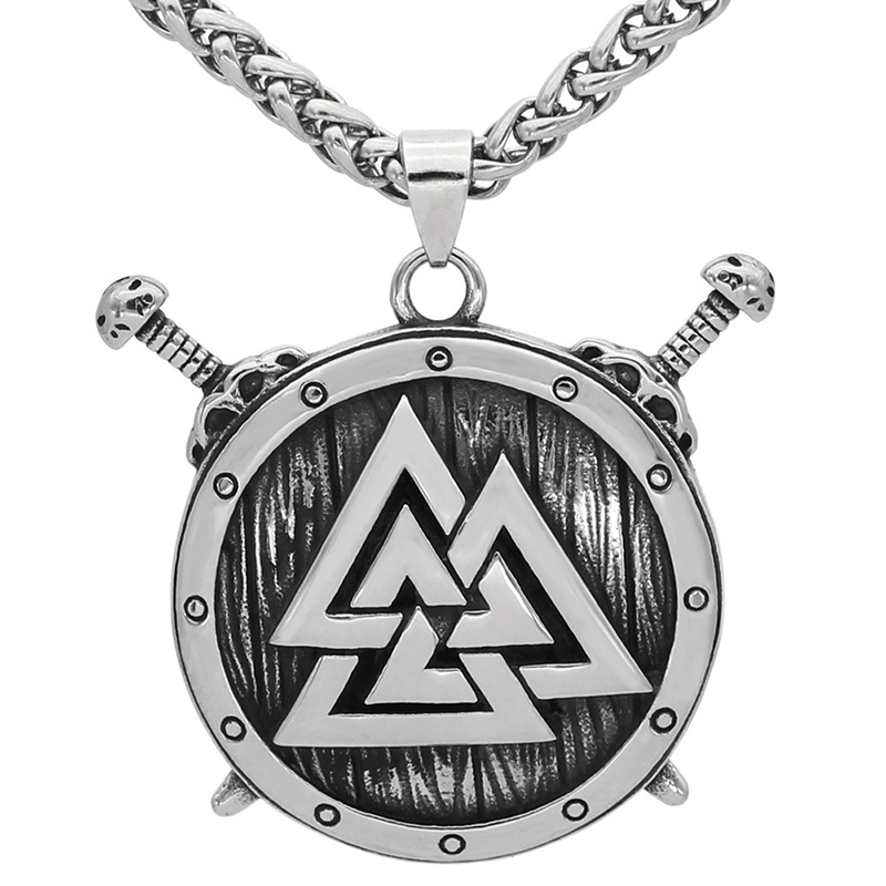 Viking Delta Rune Pendant Necklace