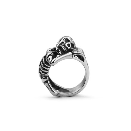 Vintage Dark Punk Skull Men's Ring