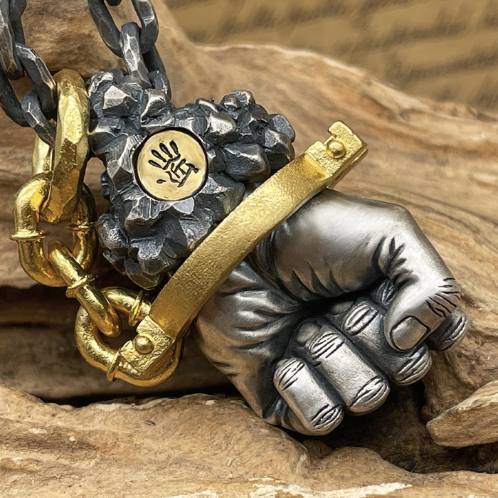 Skull Fist of Destiny Pendant