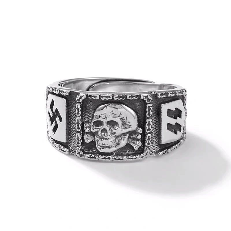Original skull design open ring