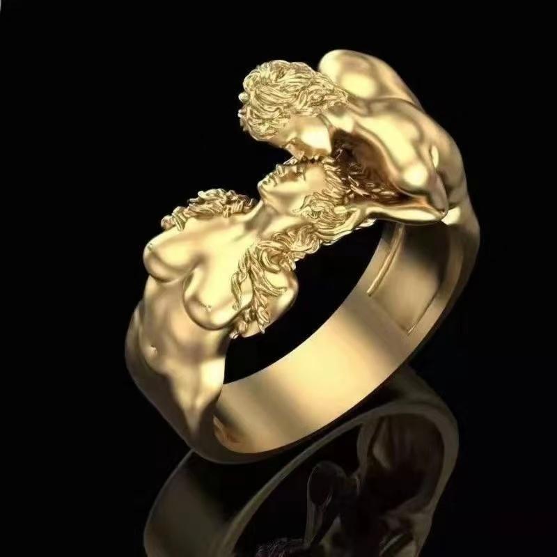 Adjustable Couple's Unique Ring