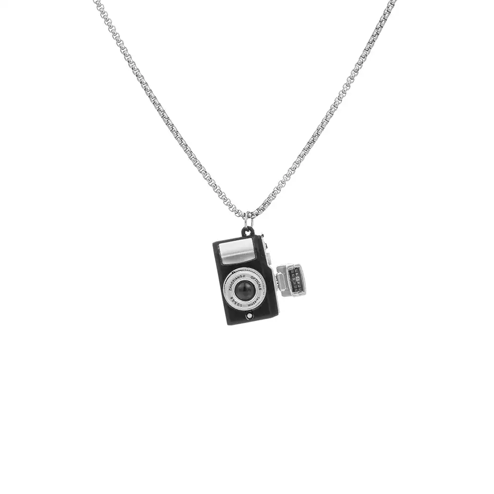 Light Up Small Camera Necklace Pendant